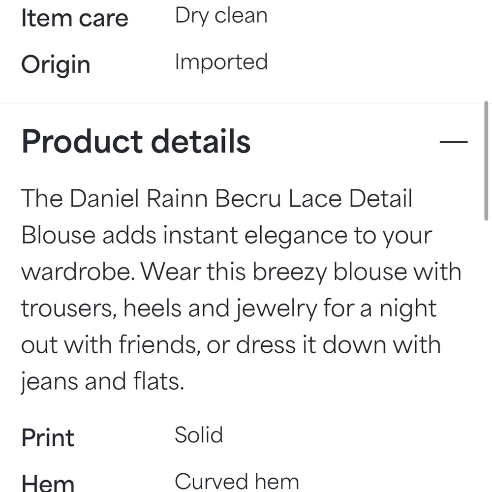 Daniel Rainn Becru Lace Detail Blouse - Picture 12 of 12